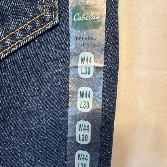 NWT Cabela’s Jeans Mens 44x30 Indigo Dark Stone Hiking Faced Upland Jeans - Picture 9 of 11